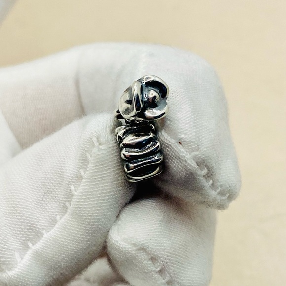 EUC Pandora 790230 Sterling Silver Tulip Flower Dangle Charm - Picture 4 of 8